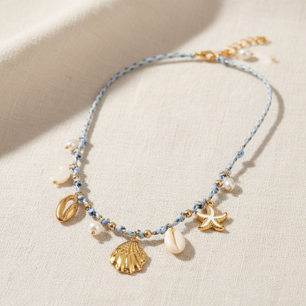Boho Ocean Corded Charm Necklace