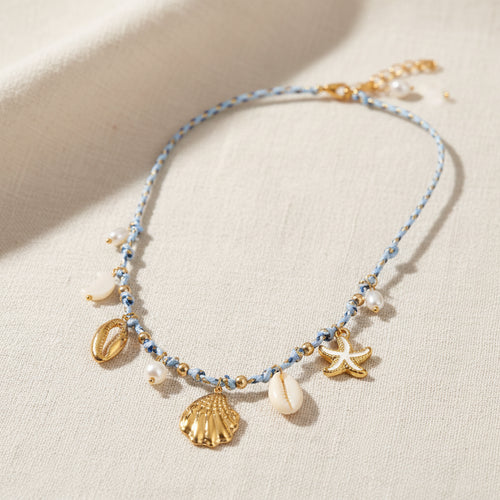 Boho Ocean Corded Charm Necklace