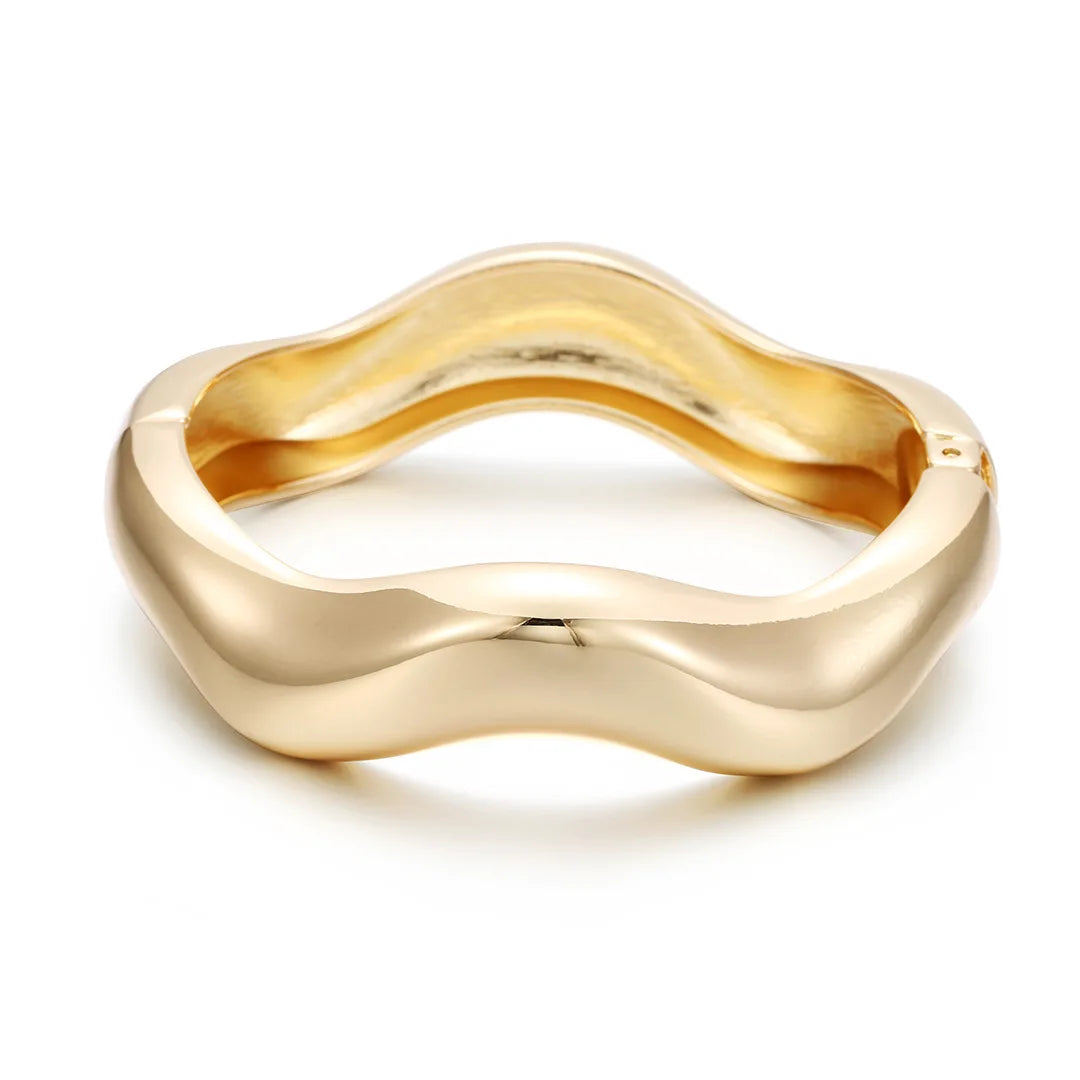 Statement Gold and Resin Bangles