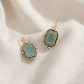 Elegant Vintage Etched Crystal Drop Earrings