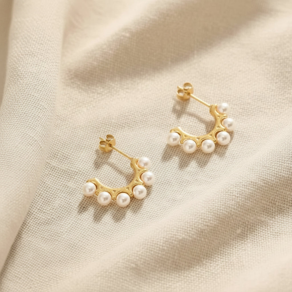 Karen Mini Pearl Hoops