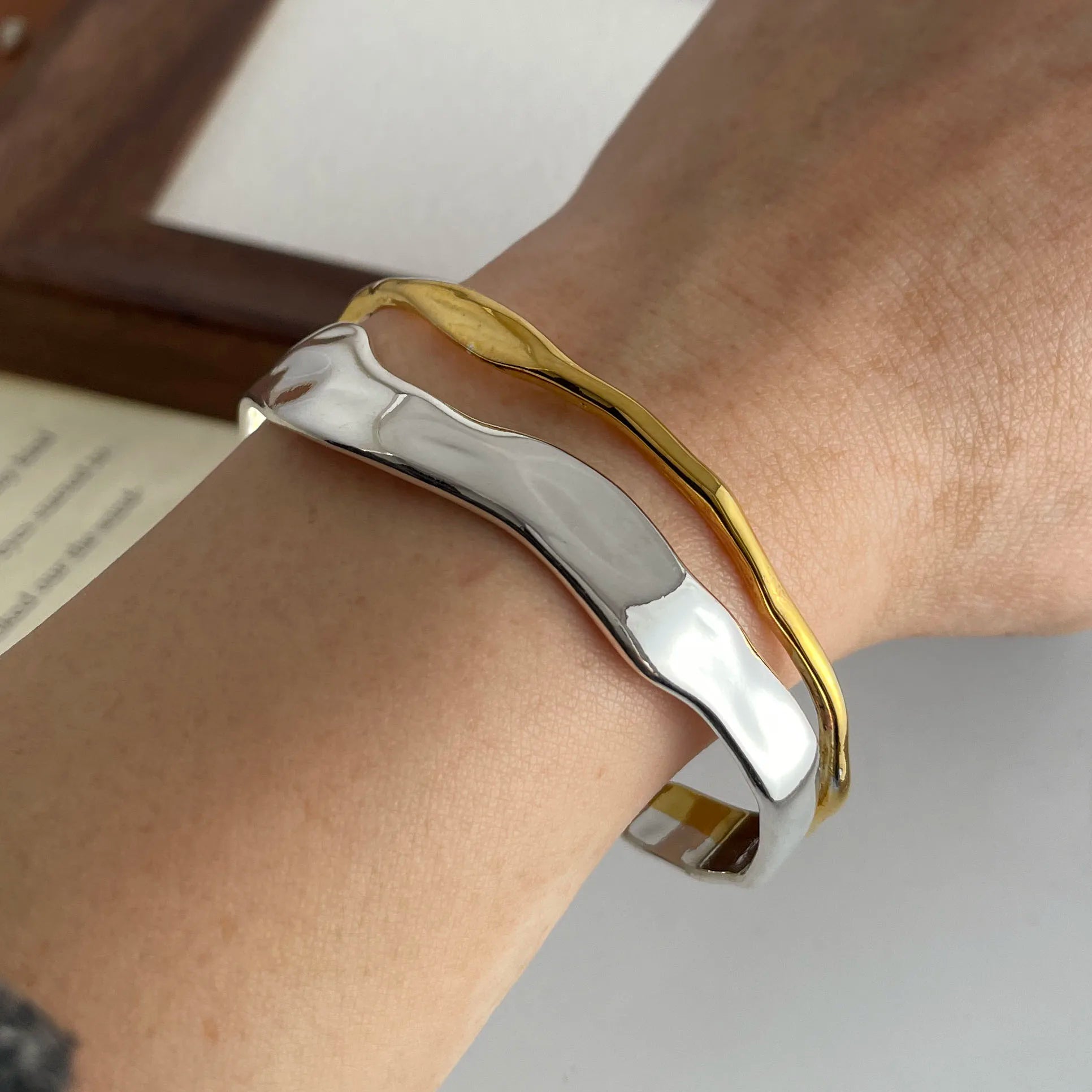 Mixed Metals Organic Bangle