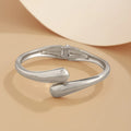 Stackable Silver Hinged Bracelet