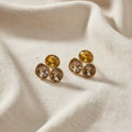 Kendra Waterproof Neutral CZ Elegant Multi-Crystal Earrings