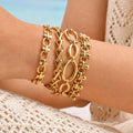 Gold Chain Stackable Bracelets