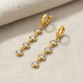 Tamara Bezel Crystal Drop Earrings