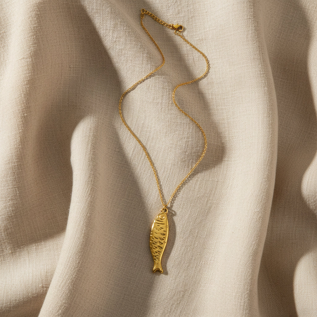 Gold Fish Necklace