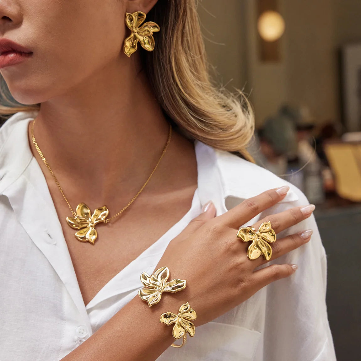 Flower Cuff Bracelet