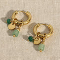 Waterproof Gold Charm Huggie Hoop Earrings