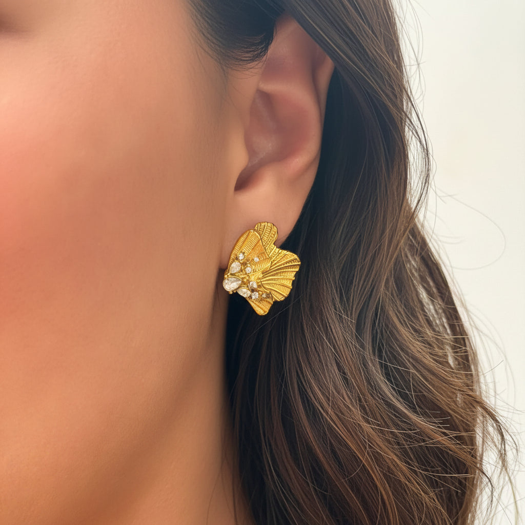 Abstract Butterfly Stud Earrings