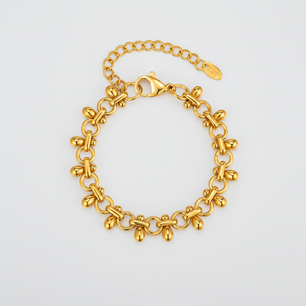 Gold Chain Stackable Bracelets