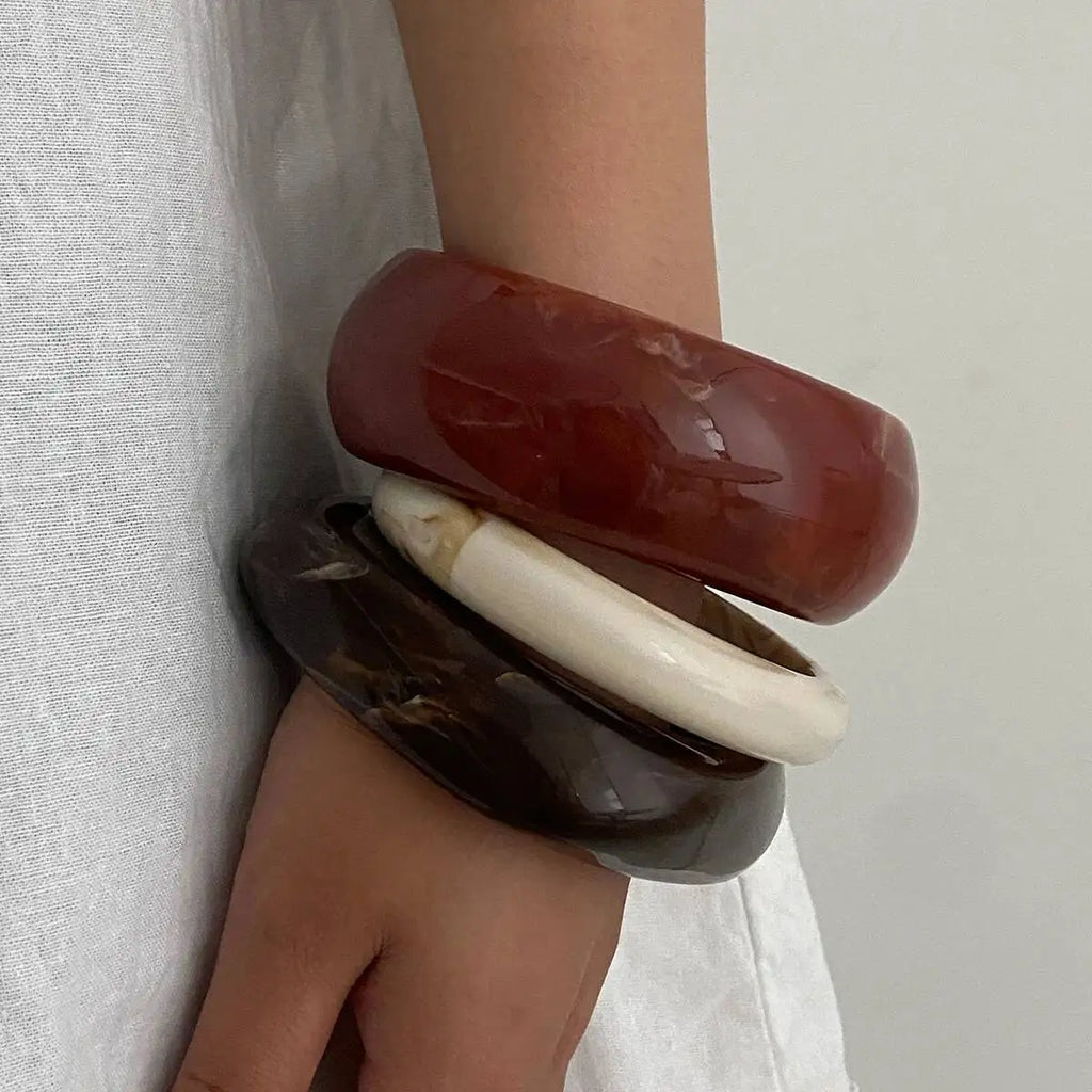 Stackable Statement Resin Bracelets