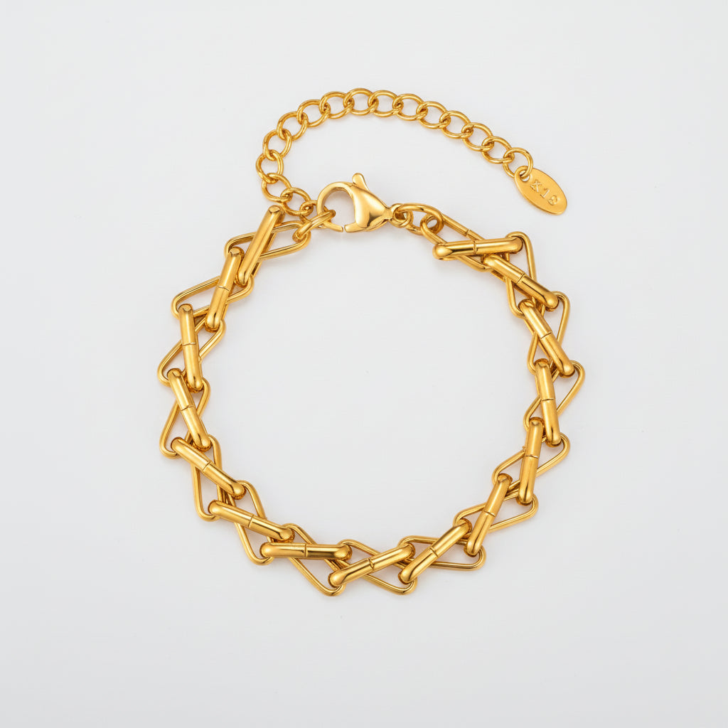 Gold Chain Stackable Bracelets
