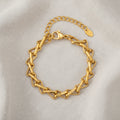 Gold X Chain Stackable Bracelets