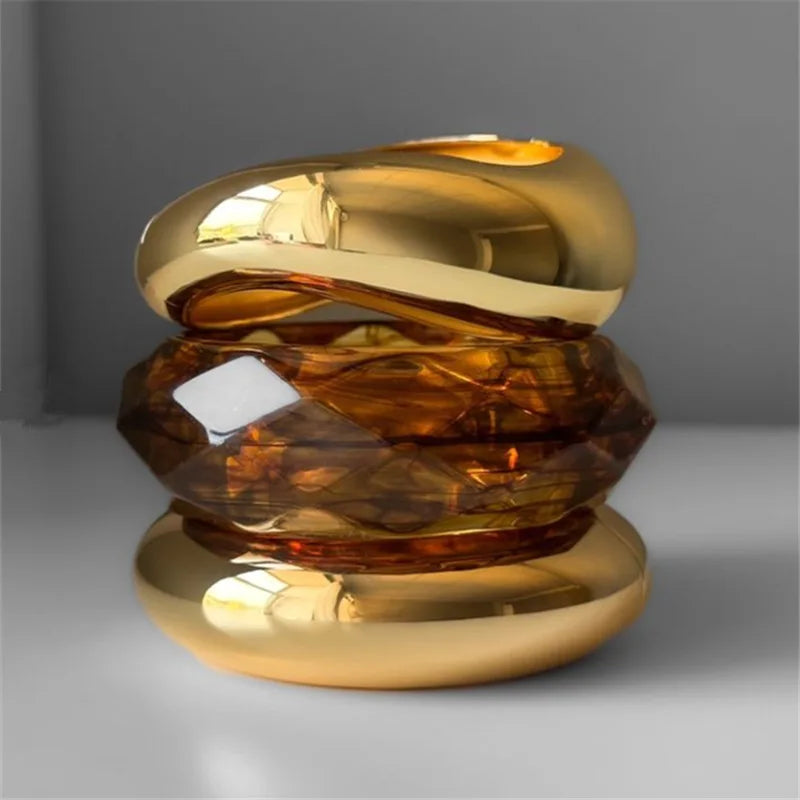 Statement Gold Bangles