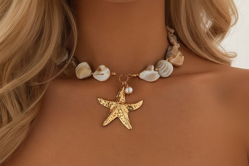 Boho Starfish Pendant Necklace