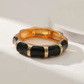 Black Statement Bangle Bracelet