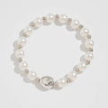 Stackable Silver and Pearl Bracelet