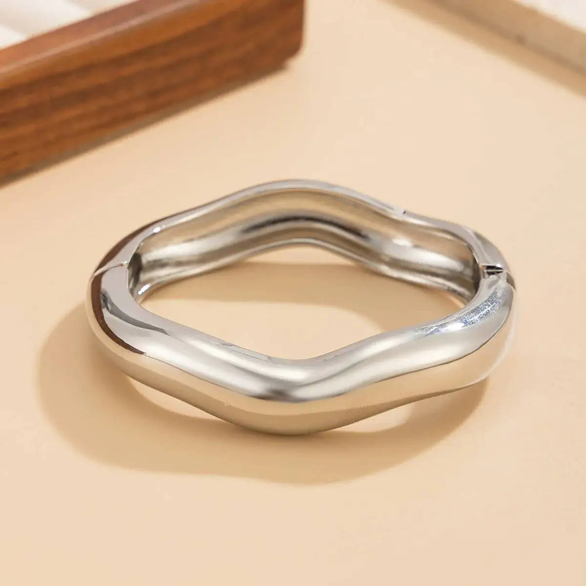 Silver Statement Stacking Bangles