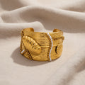 Coastal Gold Shell and Pearl Cuff