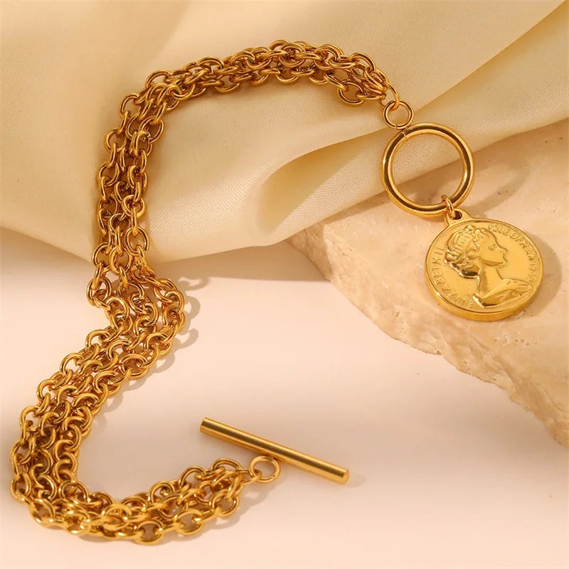 Maria Coin Toggle Waterproof Bracelet