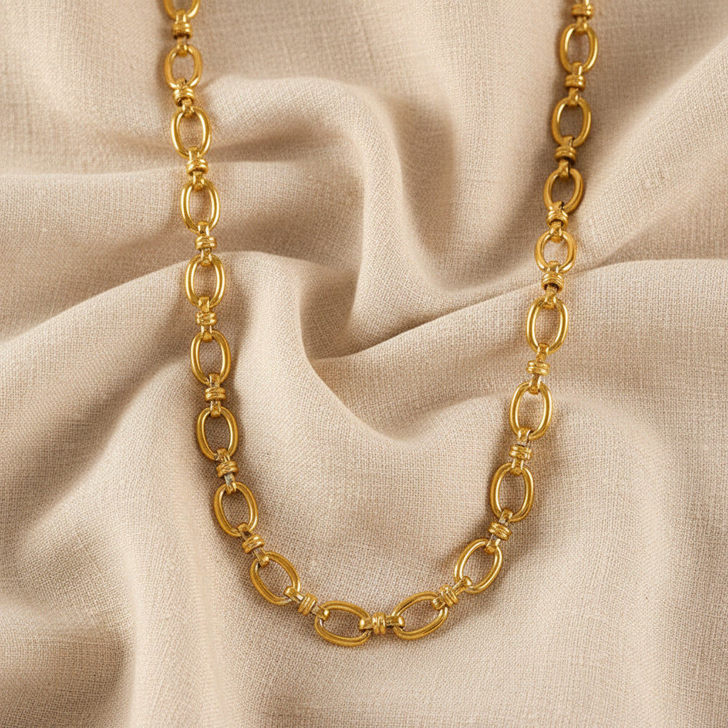 Gracie Oval Links Waterproof Necklace