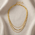 Gold Chain 3-pack Waterproof Necklace Set
