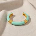 Turq and Gold Enamel Bracelet