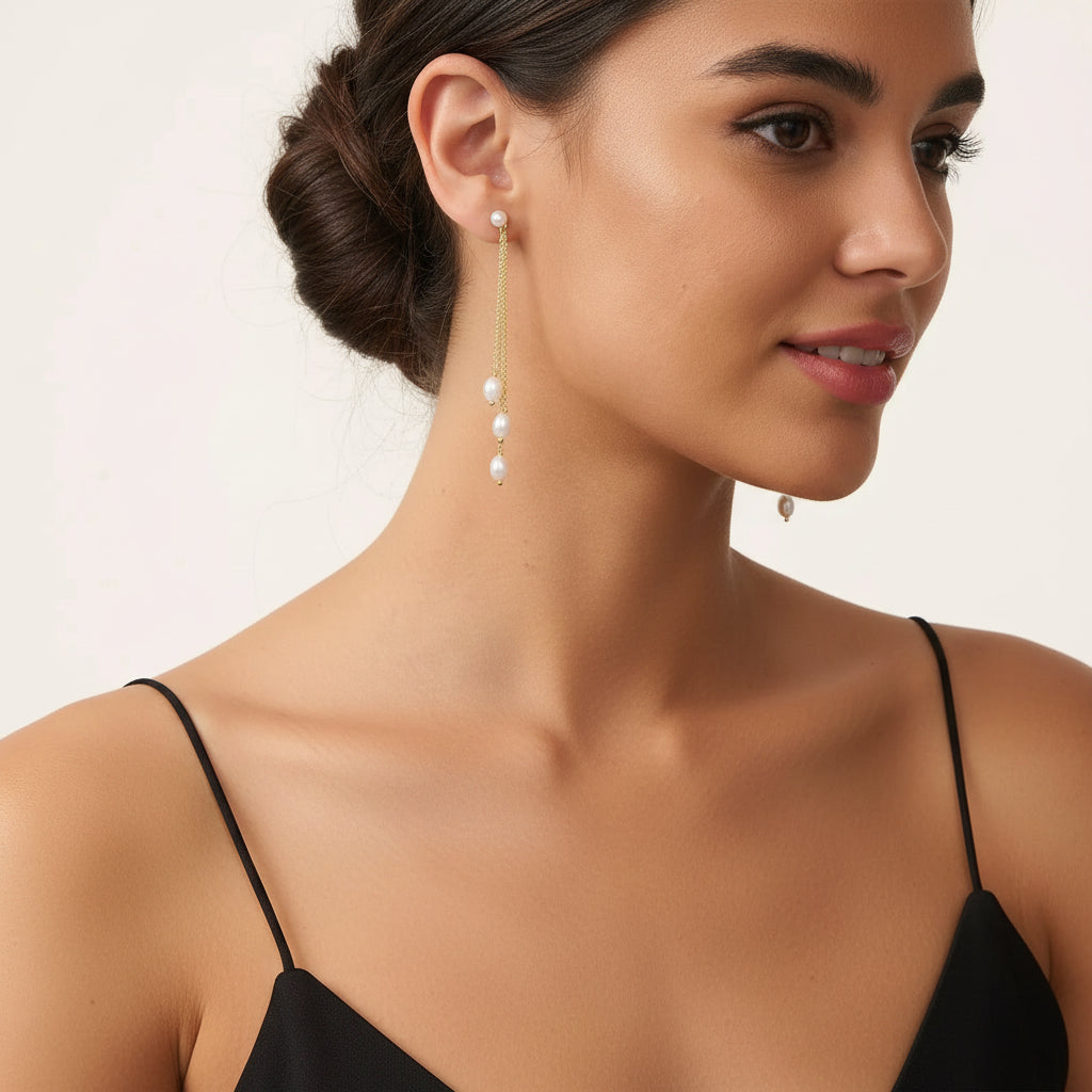 Dani Dangle Pearl Earrings