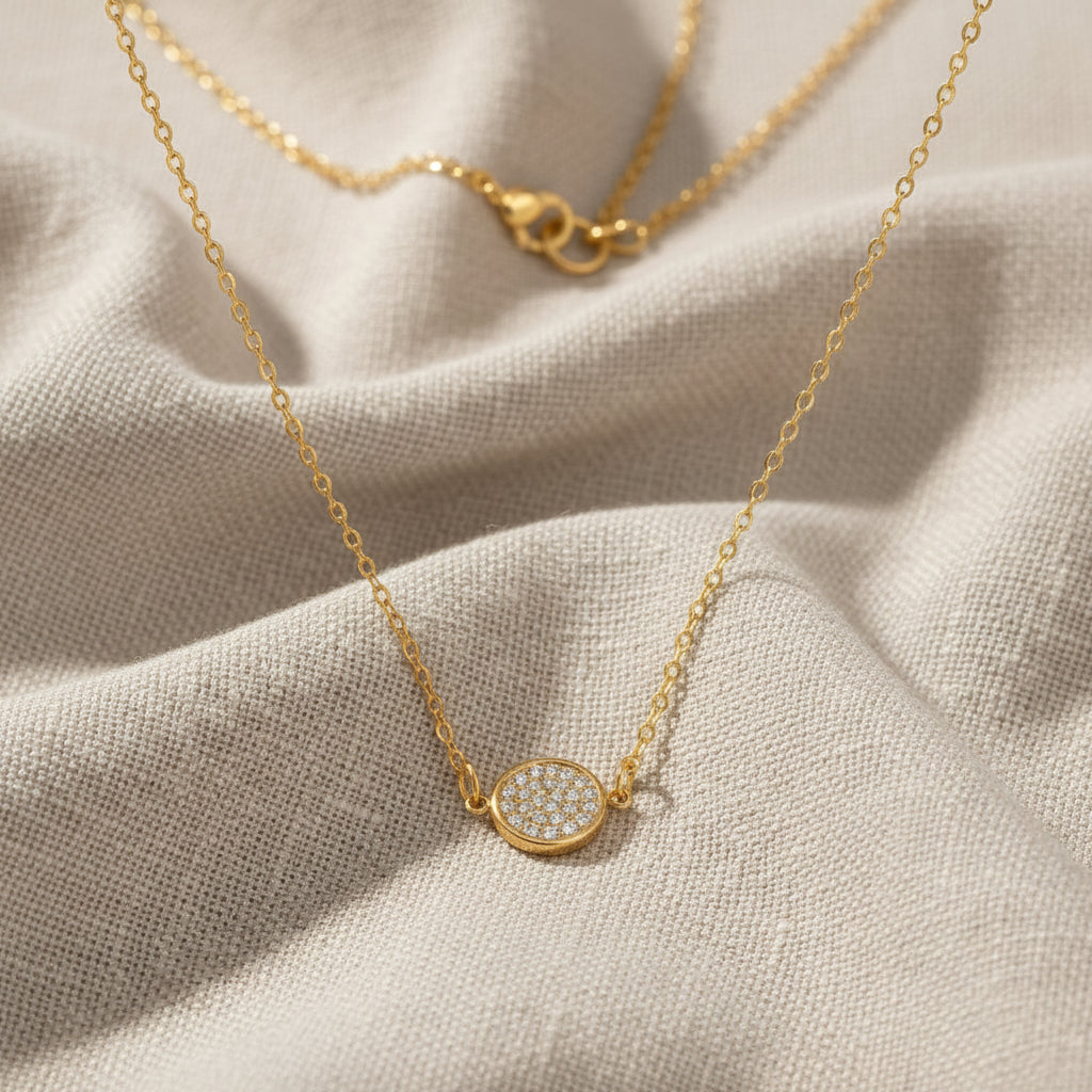 Ella Crystal Gold Necklace