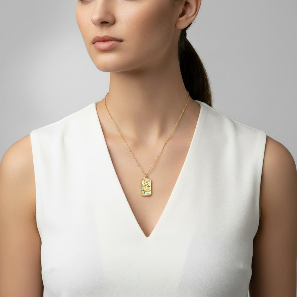 Moon and Stars Pendant Necklace