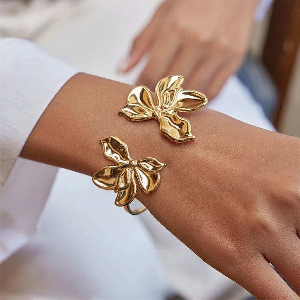 Flower Cuff Bracelet