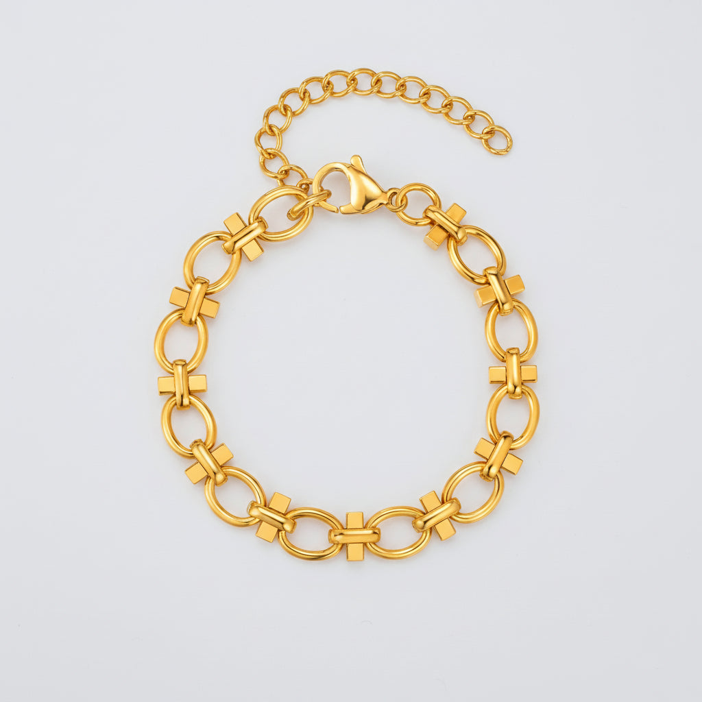 Gold Chain Stackable Bracelets