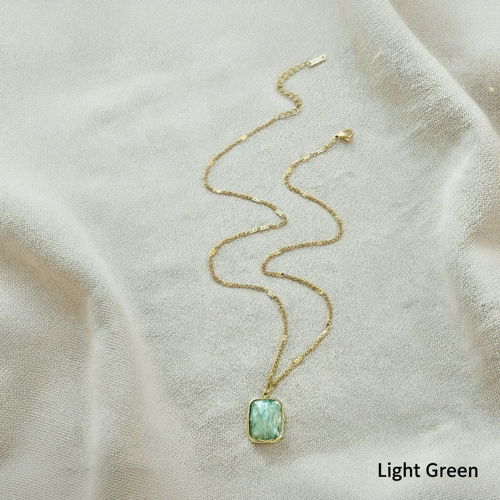 Gigi Waterproof Natural Stone Pendant Necklace
