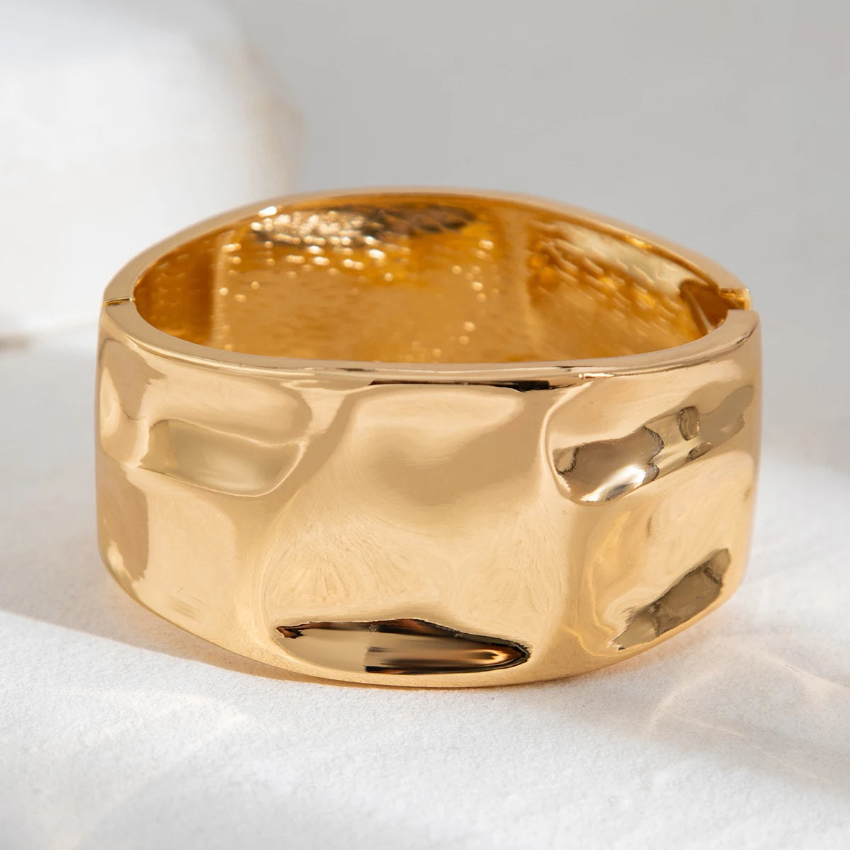 Statement Gold Sculptural Cuff