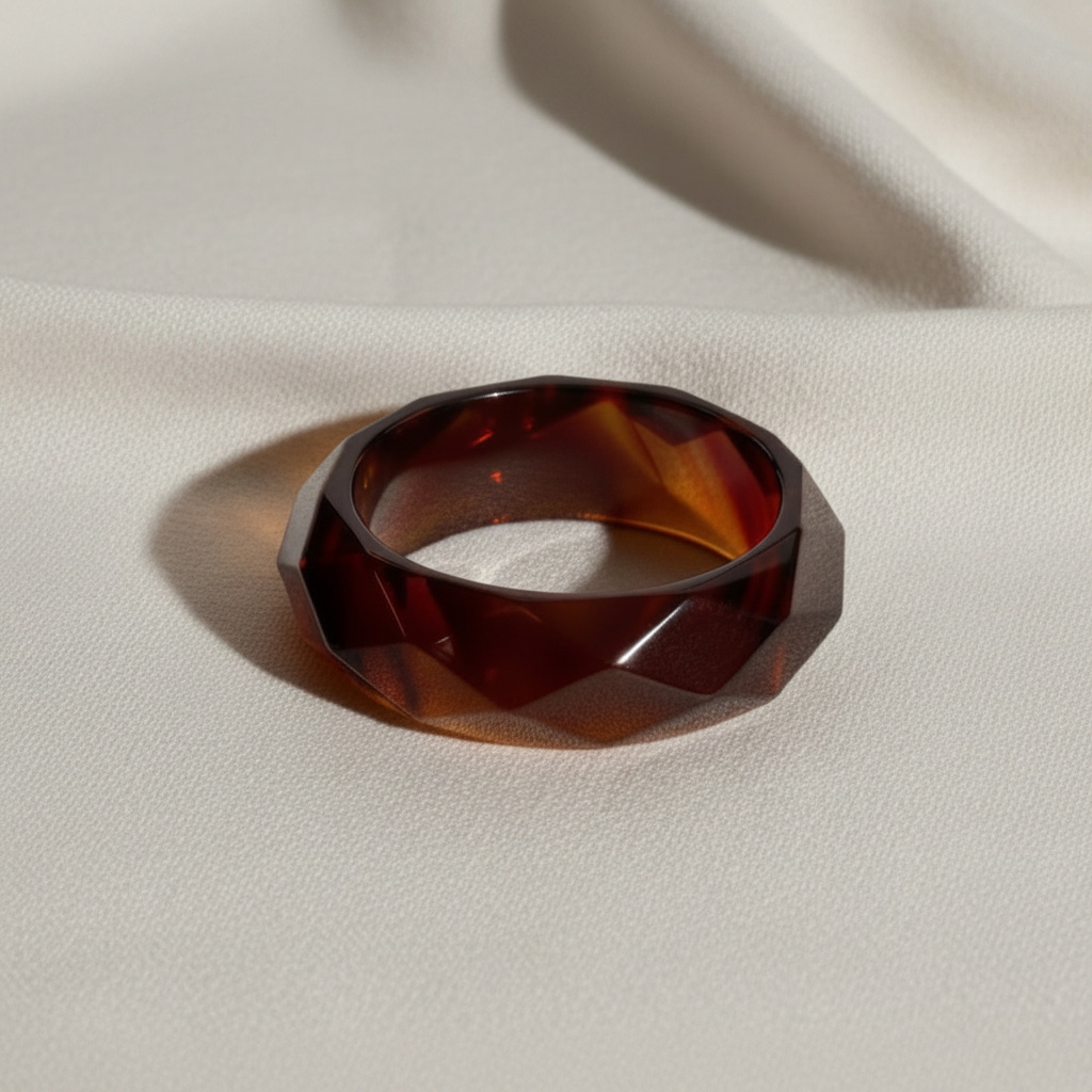 Statement Resin Bangles - Tortoise