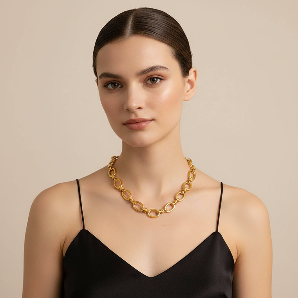 Gracie Oval Links Waterproof Necklace