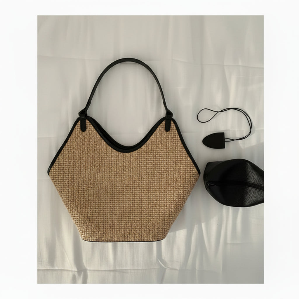 Slouchy Raffia Bag