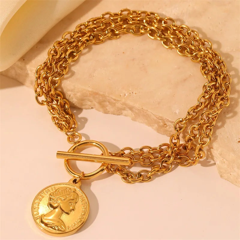 Maria Coin Toggle Waterproof Bracelet
