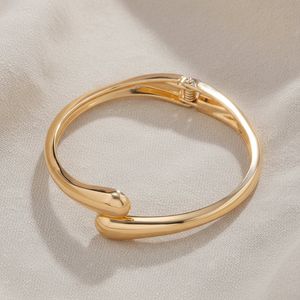 Statement Gold Sculptural Bracelet