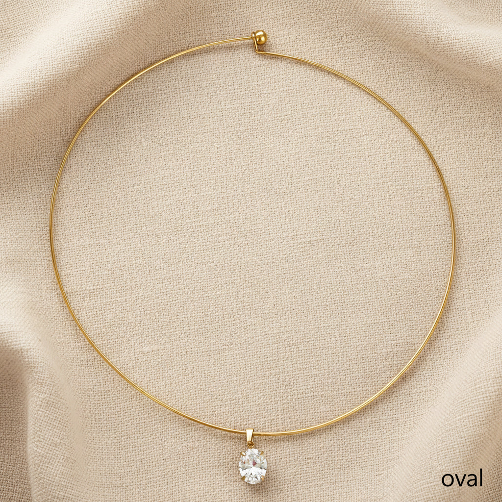 Status Crystal Collar Necklace