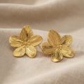Bold Gold Flower Earrings