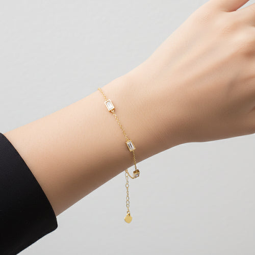 Charlotte Waterproof Crystal Baguette Bracelet