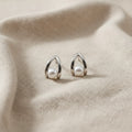 Stella Sculptural Sterling Silver and Pearl Studs
