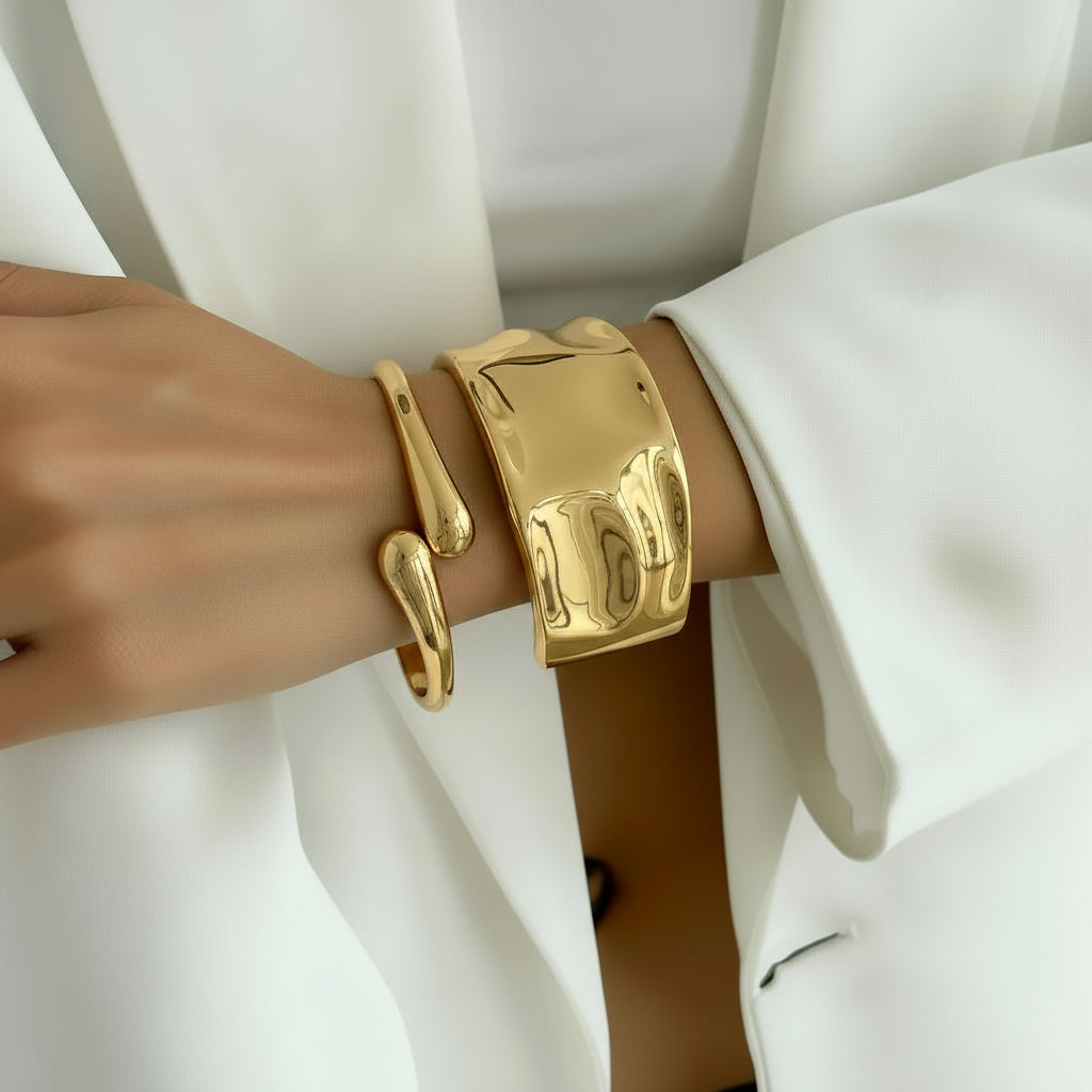 Statement Gold Sculptural Cuff