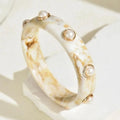 Resin and Pearl Bangel Bracelet