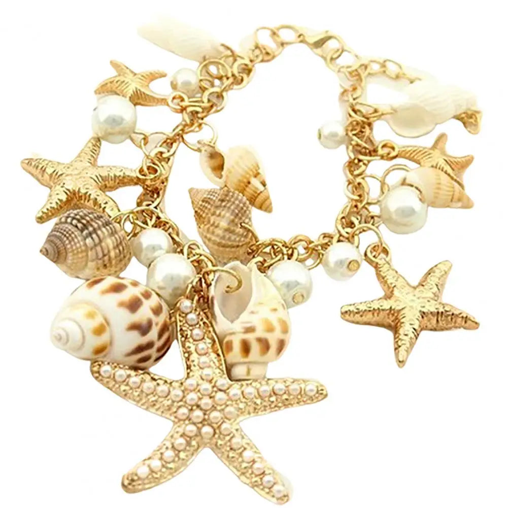 Gold Beachy Charm Bracelet