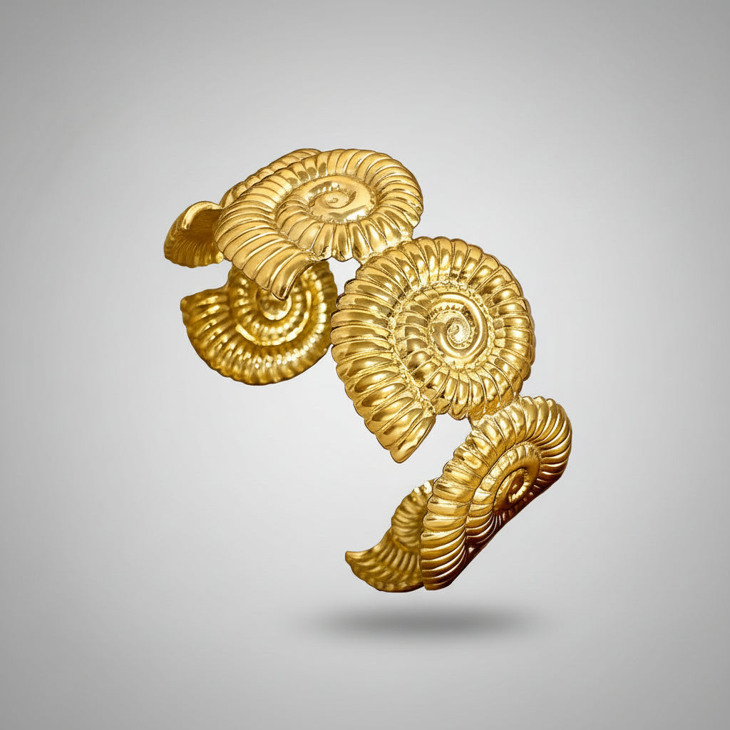 Gold Shell Cuff Bracelet