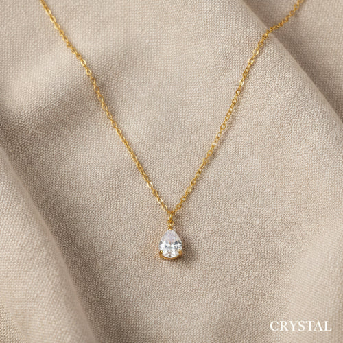 Bethann Teardrop CZ Birthstone Waterproof Necklace